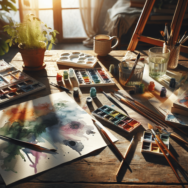 Stress-Relief Watercolor Exercises at Home