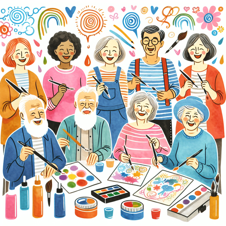 Delightful Doodles: Fun Watercolor Paintings for Senior Citizens