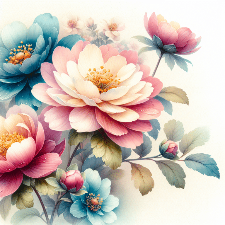 Simple Techniques for Realistic Watercolor Flowers